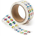 EDUCATIONAL COLOURS ADHESIVE EYES ASSORTED ROLL 2000