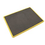AIR GRID ANTIFATIGUE MAT 900 X 1200MM BLACKYELLOW BORDER