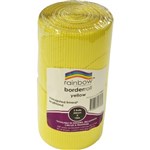 RAINBOW CORRUGATED SCALLOPED BORDER ROLL 60MM X 15M YELLOW
