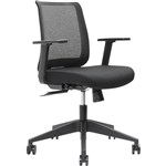 BRINDIS TASK CHAIR LOW MESH BACK NYLON BASE ARMS BLACK