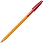 BIC ORIGINAL ORANGE BALLPOINT PENS FINE RED BOX 12
