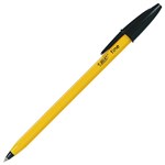 BIC ORIGINAL ORANGE BALLPOINT PENS FINE BLACK BOX 12