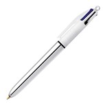 BIC PEN 4 COLOUR SHINE RETRACTABLE MEDIUM SILVER