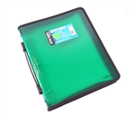 BINDER ZIPPED A4 3D 25mm GREEN