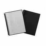 DISPLAY BOOK A4 20 PKT CLEAR FRONT BLACK