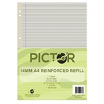 PICTOR REINFORCED A4 LOOSE LEAF REFILL 14MM DOTTED THIRDS 50 SHEETS