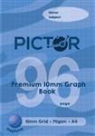 PICTOR PREMIUM GRAPH BOOK A4 10MM 96 PAGE NEPTUNE