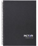 PICTOR SPIRAL NOTEBOOK A5 200PG SIDE OPEN PP BLACK