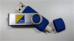 OFFICE NATIONAL FLASH DRIVE USBC  USBA 30 32GB BLUE