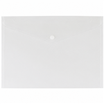 DOCUMENT WALLET PP WBUTTON  A4 CLEAR