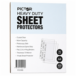 PICTOR SHEET PROTECTOR A4 70 MICRON HEAVY DUTY CLEAR