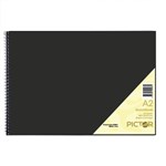 PICTOR SKETCH BOOK A2 SPIRAL SIDE BND PP 20 SHEET 110GSM BLACK