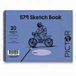PICTOR 579 SKETCH BOOK 272MM X 360MM SPIRAL SIDE BND 20 SHEET 110GSM