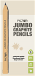 PICTOR PREMIUM GRAPHITE NATURAL JUMBO TRIANGULAR PENCIL 2B