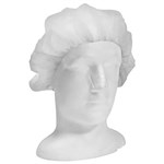 LIVINGSTONE DISPOSABLE BOUFFANT HAIRNET CAP NONWOVEN WHITE PACK 100