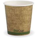 BIOPAK BIOCUP SINGLE WALL CUP 120ML KRAFT GREEN STRIPE PACK 50