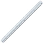 LINEX 323 TRIANGULAR SCALE RULER 300MM WHITE