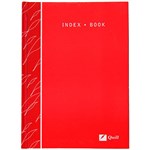 QUILL INDEX BOOK HARDCOVER 160 PAGE 70GSM A5 RED
