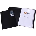 QUILL DISPLAY BOOK NONREFILLABLE 20 POCKET A4 BLACK