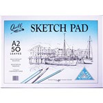 QUILL PREMIUM SKETCH PAD 110GSM 50 LEAF A2 WHITE