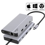 COMSOL USBC DUAL HDMI MONITOR 9 PORT DOCKING STATION