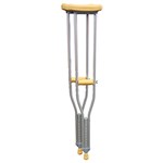 LIVINGSTONE ADJUSTABLE ALUMINIUM UNDERARM CRUTCHES MEDIUM 11401340MM PACK 2