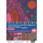 ZART PATTERN PAPER CONTEMPORARY AUSTRALIAN INDIGENOUS A4 PACK 40