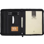 DEBDEN ZIPPERED CONTRAST COMPENDIUM 2 RING A4 PU BLACK
