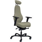 DAL VIETO SPINE ERGONOMIC CHAIR SYNCHRO HIGH BACK ADJUSTABLE ARMS AND HEADREST FABRIC WARM OLIVE
