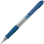 PILOT SUPER GRIP RETRACTABLE BALLPOINT PEN MEDIUM 10MM BLUE