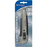 WESTCOTT PROFESSIONAL KNIFE CUTTER WITH BLADE 18MM GREY