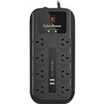 CYBERPOWER CPSURGE08USBANZ SURGE PROTECTOR 8PORT 2M BLACK