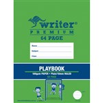 WRITER PREMIUM PLAYBOOK 10MM PLAINRULED 70GSM 64 PAGE 330 X 240MM PLAYGROUND