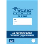 WRITER PREMIUM EXERCISE BOOK FEINT RULED 8MM 75GSM 96 PAGE A4 WHALE