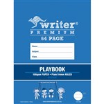 WRITER PREMIUM PLAYBOOK 14MM PLAINRULED 100GSM 64 PAGE 330 X 240MM SWINGS