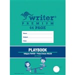 WRITER PREMIUM PLAYBOOK 24MM PLAINRULED 100GSM 64 PAGE 330 X 240MM SEESAW