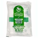 ENVIROCHOICE BIN LINER DEGRADEABLE HIGH DENSITY 36 LITRE CLEAR PACK 50