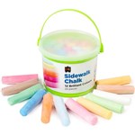 EDUCATIONAL COLOURS SIDEWALK CHALK ASSORTED BUCKET 24