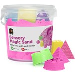 EDUCATIONAL COLOURS SENSORY MAGIC SAND 600G PINK WITH MOULDS