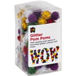 EDUCATIONAL COLOURS POM POMS GLITTER ASSORTED PACK 200