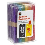 EDUCATIONAL COLOURS JUMBO POPSTICKS COLOURED PACK 200