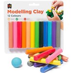 EDUCATIONAL COLOURS FUN MODELLING CLAY ASSORTED COLOURS PACK 12