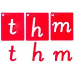 EDUCATIONAL COLOURS LETTER STENCIL ALPHABET LOWER CASE VICWA AND NT RED