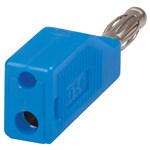 BANANA PLUG PIGGYBACK STYLE 4MM BLUE