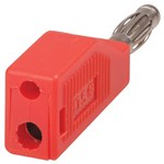 BANANA PLUG PIGGYBACK STYLE 4MM RED