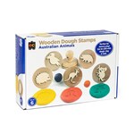 EDUCATIONAL COLOURS WOODEN DOUGH STAMPS AUSTRALIAN ANIMALS BOX 6