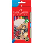 FABERCASTELL CLASSIC COLOUR PENCILS ASSORTED PACK 12 BONUS GOLD GRIP PENCIL