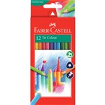 FABERCASTELL TRIANGULAR COLOUR PENCILS ASSORTED PACK 12