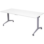 RAPIDLINE FLIP TOP TABLE 1800 X 750MM NATURAL WHITE