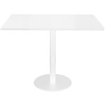 RAPIDLINE SQUARE MEETING TABLE DISC BASE 900MM NATURAL WHITEWHITE